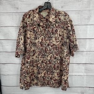 Tori Richard‎ Hawaiian Shirt Floral Print Button Up Short Sleeve XL Vacation